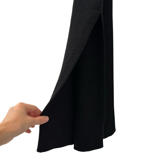 Paige Raundi Turtleneck Cut Out Wool Midi Sweater Dress Black Size Medium - Picture 10 of 14